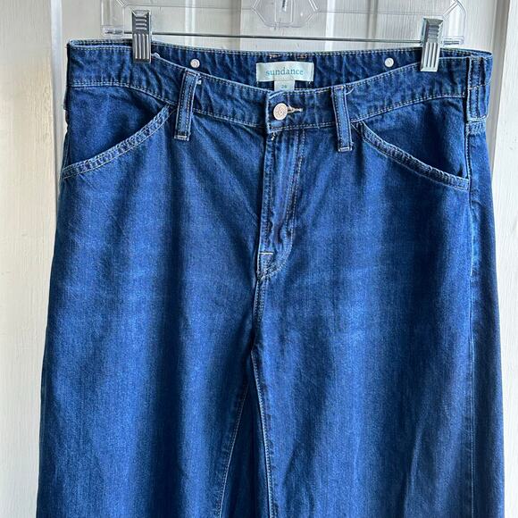 Sundance Greta Wide-Leg Denim Trouser Dark Indigo - Picture 3 of 9